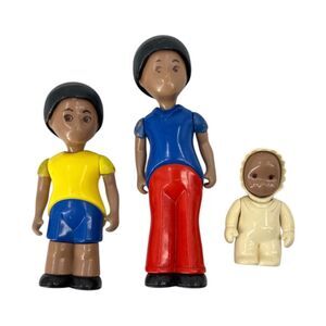 Little Tikes Dollhouse Family Father Brother baby African American VTG man son